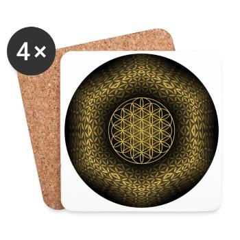 Flower Of Life In A Mandala 1 - Untersetzer (4er-Set) - Weiß - Vorne