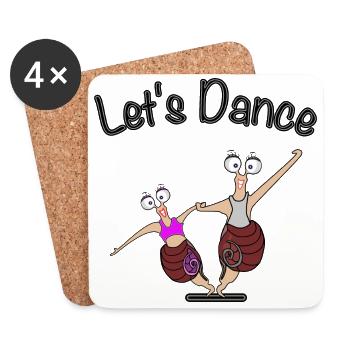 Let's Dance - Coasters (set of 4) - white - Front