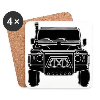 Landy Silhouette black - Untersetzer (4er-Set) - Weiß - Vorne