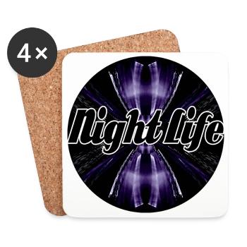 Night Life - Coasters (set of 4) - white - Front