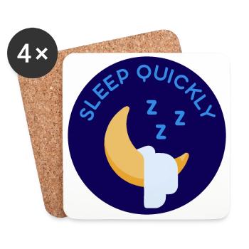 SLEEP QUICKLY (Youtube Channel) - Coasters (set of 4) - white - Front