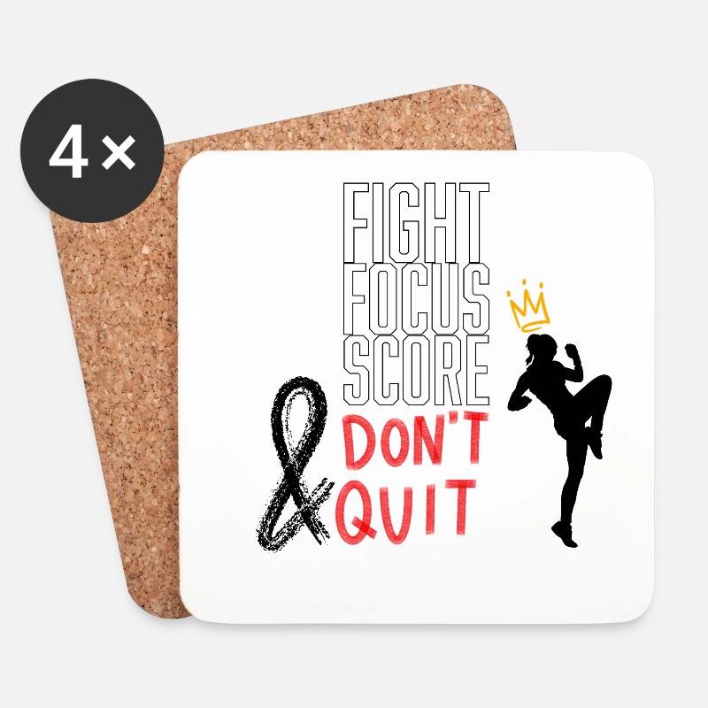 Fight Focus Score 2 - Untersetzer (4er-Set) - Weiß