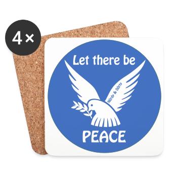 Let there be PEACE - Untersetzer (4er-Set) - Weiß - Vorne