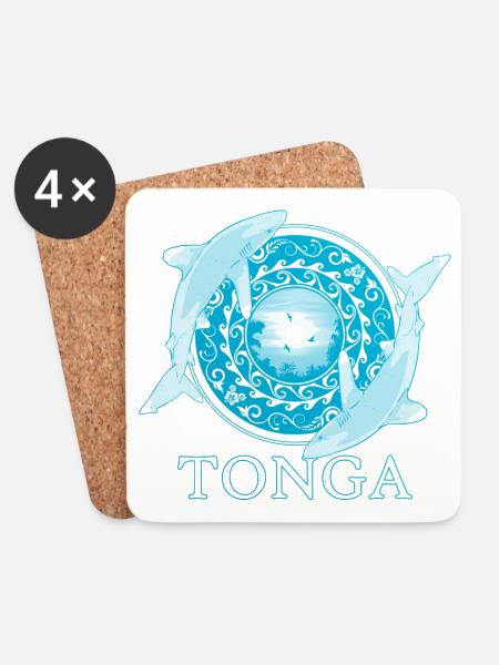 Weißspitzenriffhaie Tonga Pride - Untersetzer (4er-Set) - Weiß
