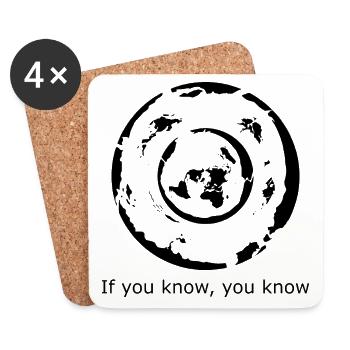 Map Earth - If you know, you know - Untersetzer (4er-Set) - Weiß - Vorne