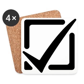 Tick the box - Coasters (set of 4) - white - Front