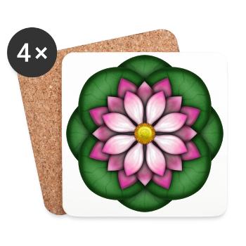 Lotus - Coasters (set of 4) - white - Front