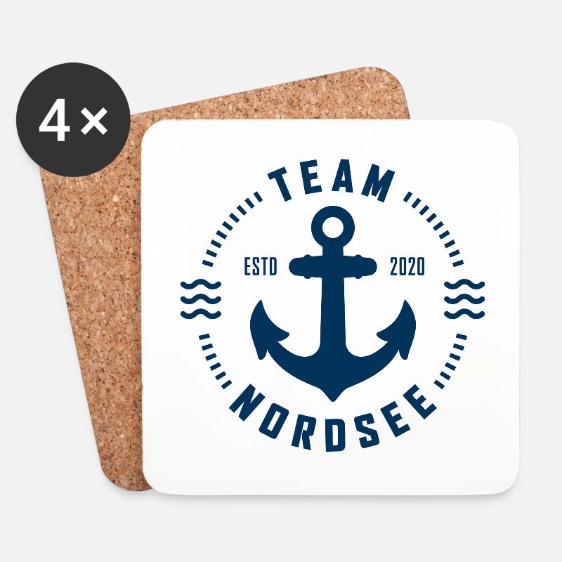 Team Nordsee - Untersetzer (4er-Set) - Weiß