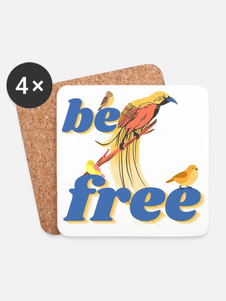 be free - Untersetzer (4er-Set) - Weiß