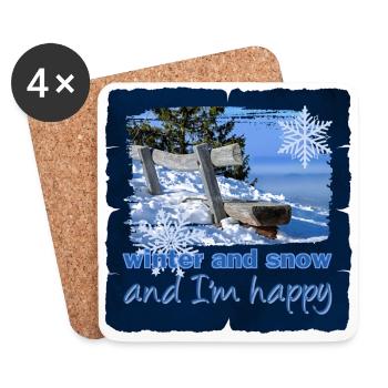 winter 7 - Untersetzer (4er-Set) - Weiß - Vorne