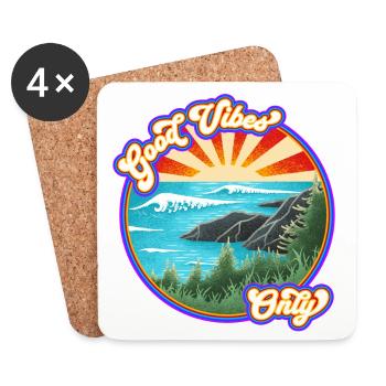 Good Vibes Only - Coasters (set of 4) - white - Front