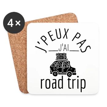 J'peux pas j'ai rad trip - Dessous de verre (lot de 4) - blanc - Devant