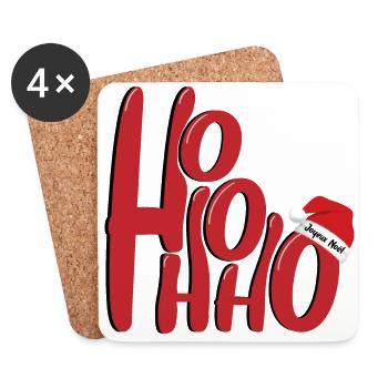 HOHOHO - Coasters (set of 4) - white - Front