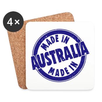 Made in Australia retro Style - Coasters (set of 4) - white - Front