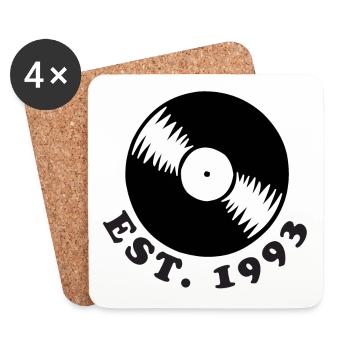 1993 Geburtstag - Untersetzer (4er-Set) - Weiß - Vorne