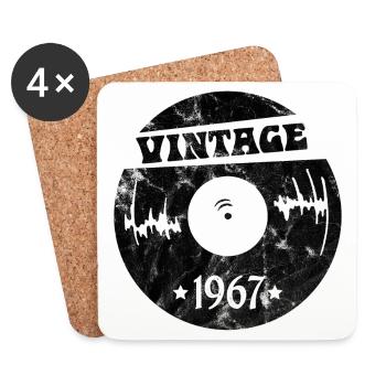 1967 Geburtstag - Untersetzer (4er-Set) - Weiß - Vorne