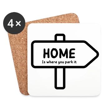 Home Pannel für Van Lifer - Untersetzer (4er-Set) - Weiß - Vorne