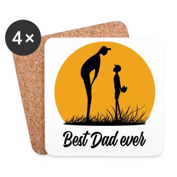 Best Dad ever - Coasters (set of 4) - white - Front