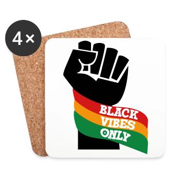Black vibes only - Coasters (set of 4) - white - Front