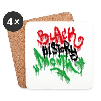 Black history month graffiti - Untersetzer (4er-Set) - Weiß - Vorne