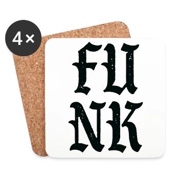 Funk Musik Vintage - Untersetzer (4er-Set) - Weiß - Vorne