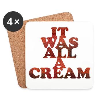 It was all a Cream - Coasters (set of 4) - white - Front