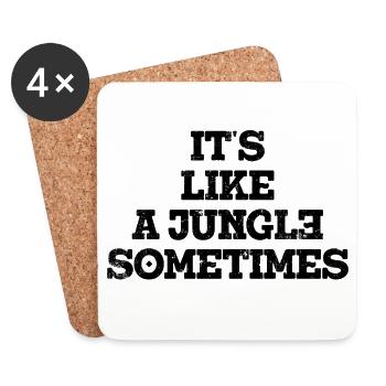 It's like a Jungle sometimes - Untersetzer (4er-Set) - Weiß - Vorne