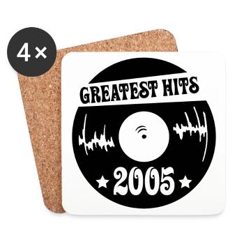 Vintage 2005 - Untersetzer (4er-Set) - Weiß - Vorne