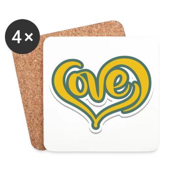 Love Vintage - Coasters (set of 4) - white - Front