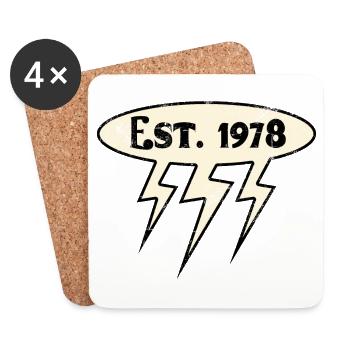 Est. 1978 Millésime - Dessous de verre (lot de 4) - blanc - Devant