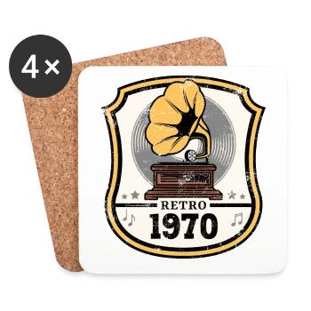 Retro 1970 - Coasters (set of 4) - white - Front