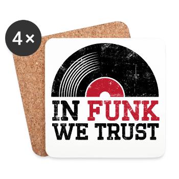 In Funk we trust - Untersetzer (4er-Set) - Weiß - Vorne