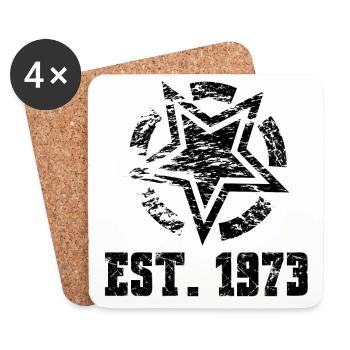 Vintage 1973 - Untersetzer (4er-Set) - Weiß - Vorne