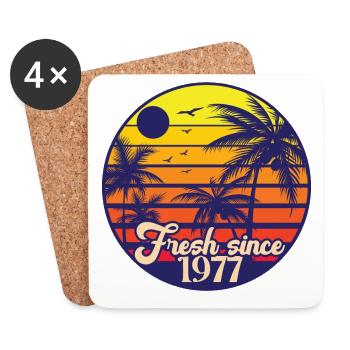 Vintage 1977 - Untersetzer (4er-Set) - Weiß - Vorne