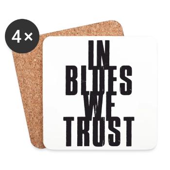 In Blues we Trust - Untersetzer (4er-Set) - Weiß - Vorne