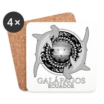 Hammerhai Galápagos Ecuador - Untersetzer (4er-Set) - Weiß - Vorne