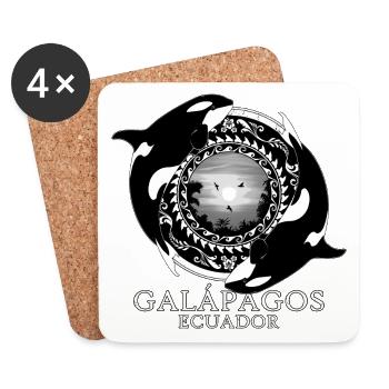 Orca Killerwale Galápagos Ecuador - Untersetzer (4er-Set) - Weiß - Vorne