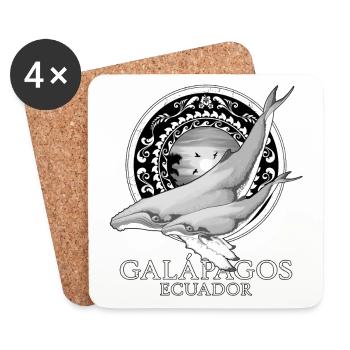 Buckelwale Galápagos Ecuador - Untersetzer (4er-Set) - Weiß - Vorne