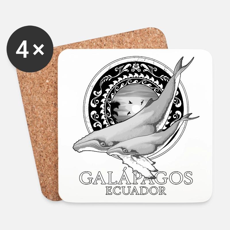 Buckelwale Galápagos Ecuador - Untersetzer (4er-Set) - Weiß
