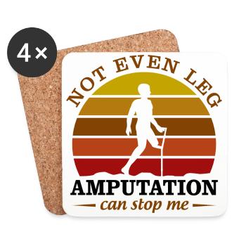 Not even Leg amputation can stop me - Untersetzer (4er-Set) - Weiß - Vorne