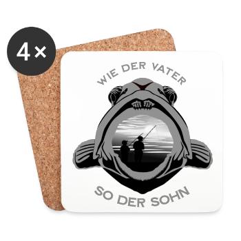 TEL PÈRE, TEL FILS - Dessous de verre (lot de 4) - blanc - Devant
