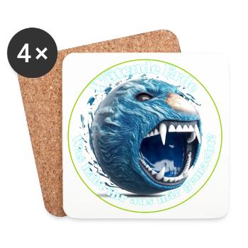 If the earth could scream - Coasters (set of 4) - white - Front