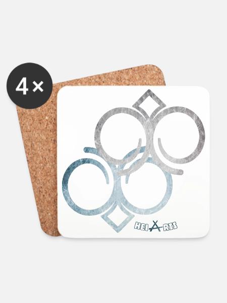 Abstract No. 69 - Coasters (set of 4) - white