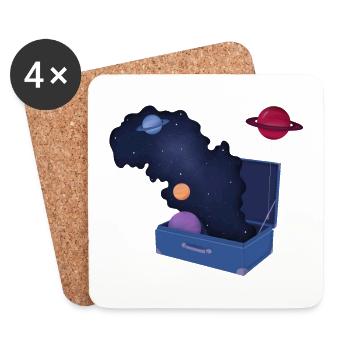 Cosmic Travel - Coasters (set of 4) - white - Front