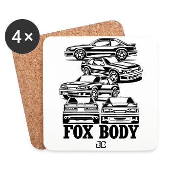 American Power Sports Cars - Coasters (set of 4) - white - Front