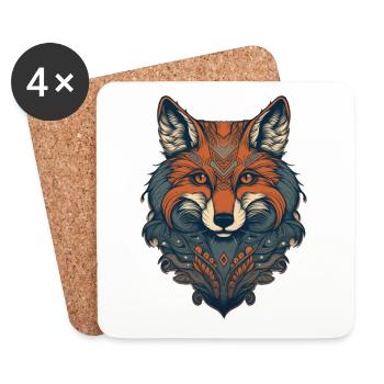 Fox - Coasters (set of 4) - white - Front