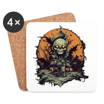 Halloween - Untersetzer (4er-Set) - Weiß - Vorne