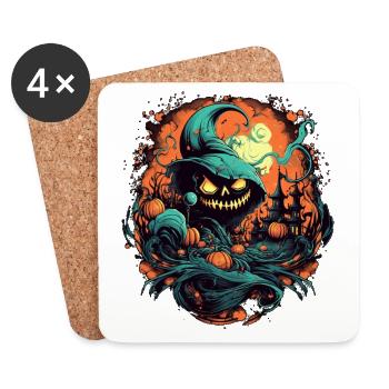 Halloween - Untersetzer (4er-Set) - Weiß - Vorne