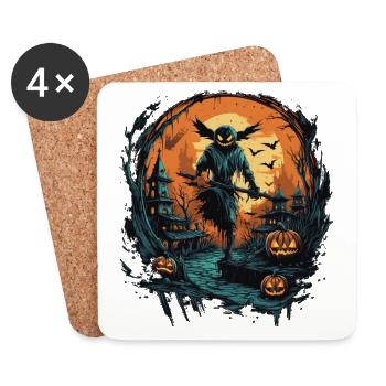 Halloween - Untersetzer (4er-Set) - Weiß - Vorne