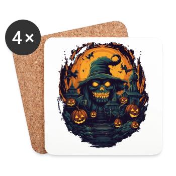 Halloween - Untersetzer (4er-Set) - Weiß - Vorne